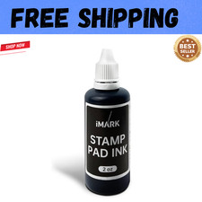 iMARK Premium Refill Ink for Self-Inking Stamps Daters Stamp Pads 2 oz Black