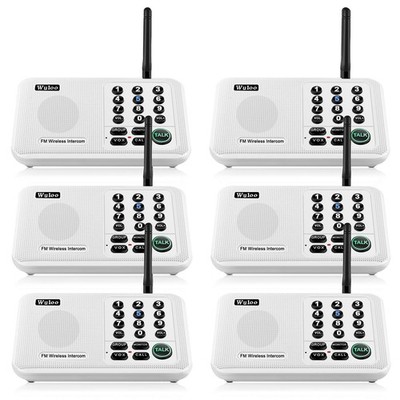 10Channel Call ALL Wuloo FM Wireless Intercoms Business Office Room Communicator