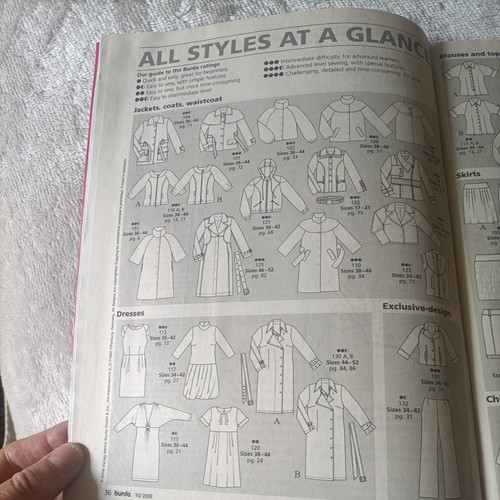BURDA Magazine - October 2008 - Uncut Sewing Patterns Fashion Dressmaking B19 - Picture 2 of 6