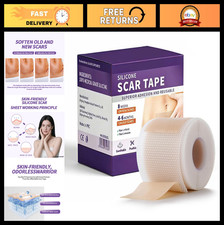 Medical Grade Silicone Scar Roll 1.6"x60" - Reusable Scar Removal Tape for Surge