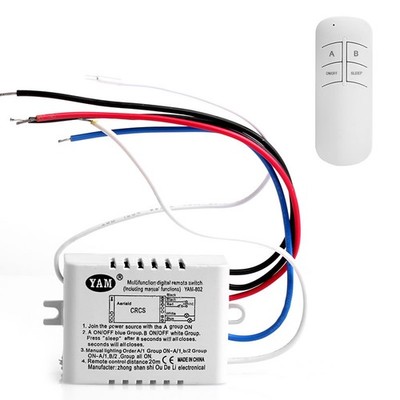 2-Way Light Switches&Receiver Remote Control Lighting Fixture Transmitters