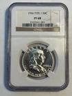 1956 Type 1 Franklin Half Dollar Proof NGC PF 68 PR Gem Silver Coin 50C