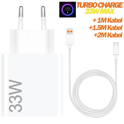 Xiaomi Redmi K60 K50 K40 K30 TurboCharge Schnellladegerät 33W Usb C Ladekabel