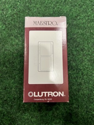 Lutron MA-L3S25-WH Maestro 300 Watt Single-Pole Dual Dimmer and Switch, White
