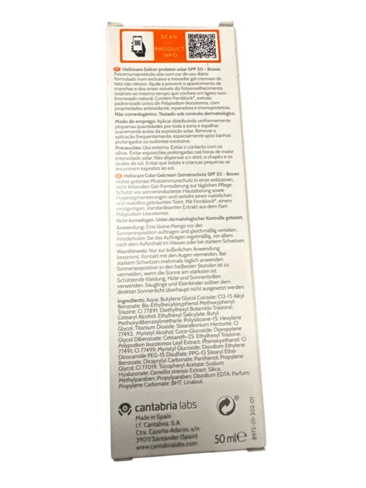 HELIOCARE Color Gelcream marrón FPS 50, 50 ml Crema Foto 3 de 3