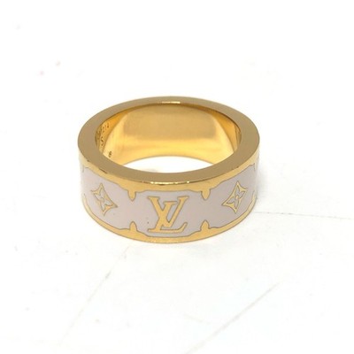 LOUIS VUITTON M1565S Ring-Nano Gram Enamel Ring Metal White | eBay