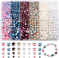 Bunte Perlen Zum AuffäDeln 4/6/8/10Mm Bastelperlen Glas Perlenfor Jewelry Making