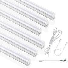 (6 Pack) 4FT T5 LED Integrated Fixture, 6500K,20W,2300Lm(Super Bright White) Lin