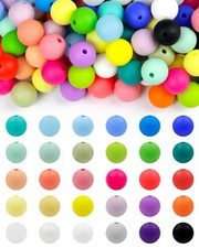 180PCS Silicone Beads   30 Colors 12mm Round Rubber Beads Bulk for 30 Colorful