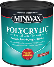 1 qt Minwax 65555 Clear Polycrylic Water-Based Protective Finish Gloss