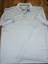 Callaway Opt-Dri Polo Golf Shirt Men Sz XL Blue Geometric Short Sleeve