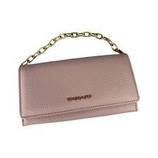 Tahari Blush Pink Pebbled Leather Chain Strap...