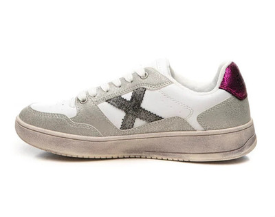 MÜNCHEN - DAMENSCHUH KUNSTLEDER WEISS+SILBER LEGIT ITALY 106
