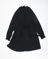 Topshop Women Black Polka Dot Maternity Shift Dress Size 12
