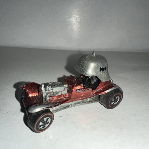 VTG HOTWHEELS RED BARON Redline RED 1969 RARE HK Mattel Diecast Car