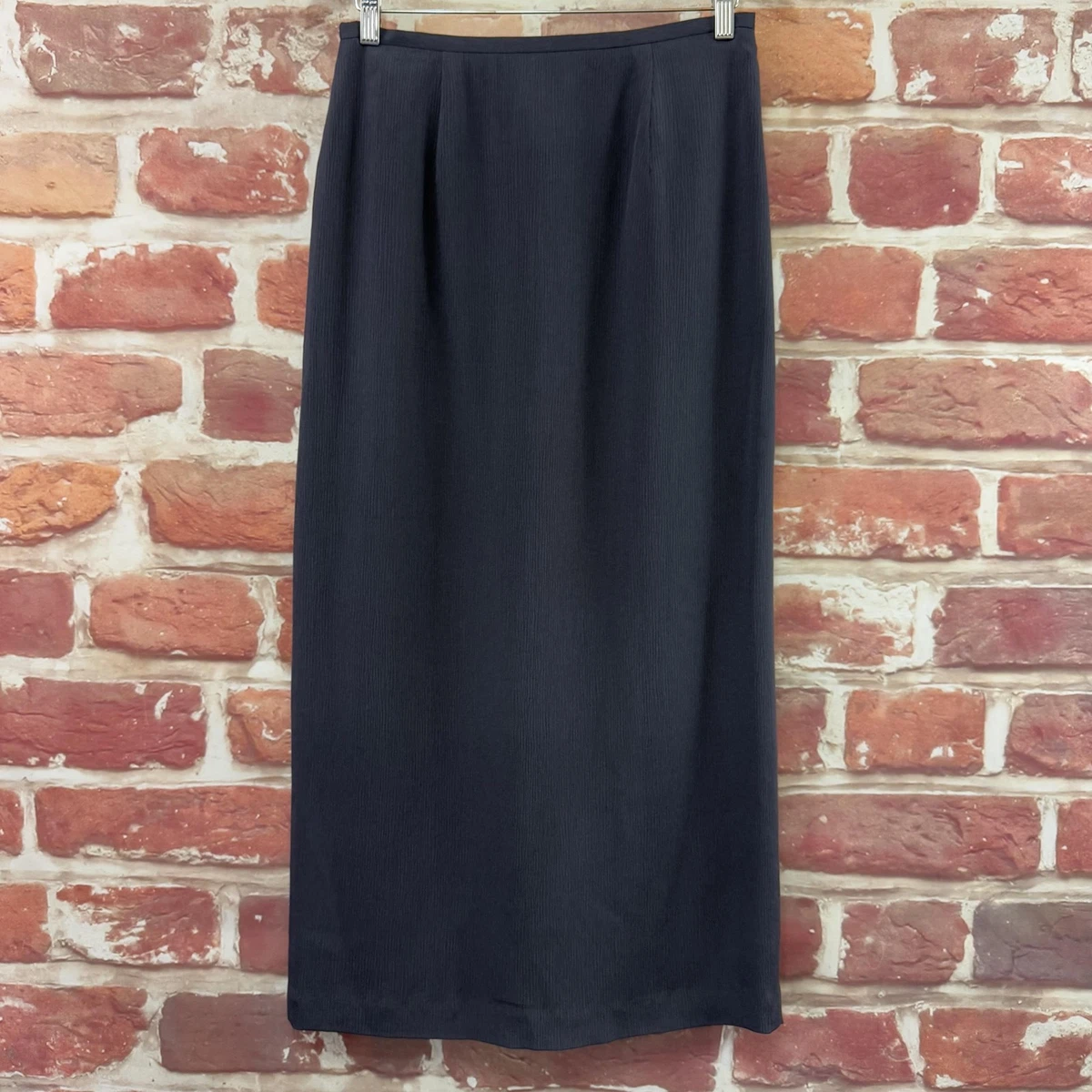 Jupe Noire En Coton Talbots - Taille 8P (Petite) - Style A-Line Longueur Genou - Neuf Avec étiquettes