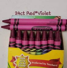 24ct Crayola Crayons (Red Violet) Single Color Bulk Lot Wax Melting Crafts