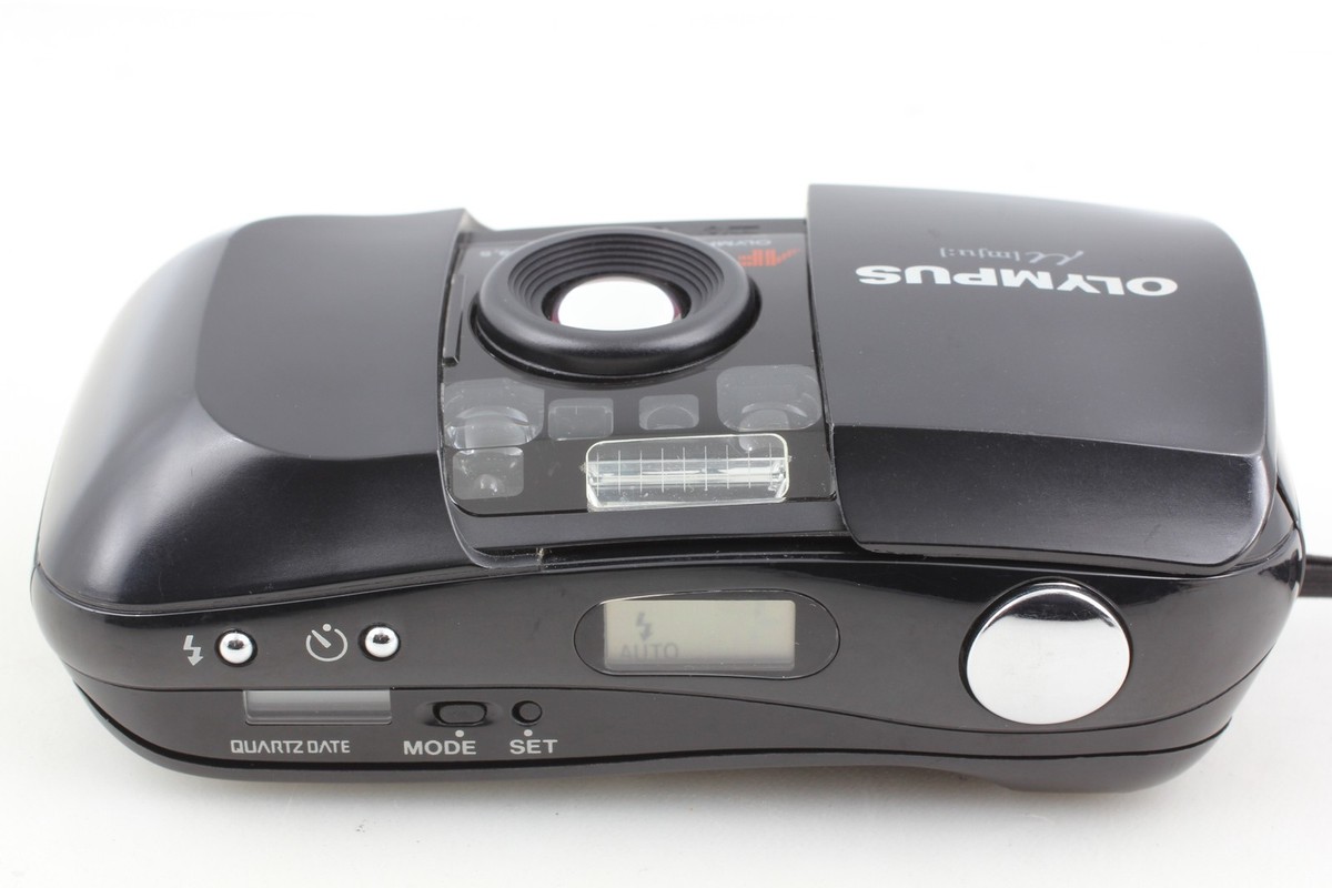 Near MINT] Olympus μ mju Black AF 35mm Point & Shoot Film Camera