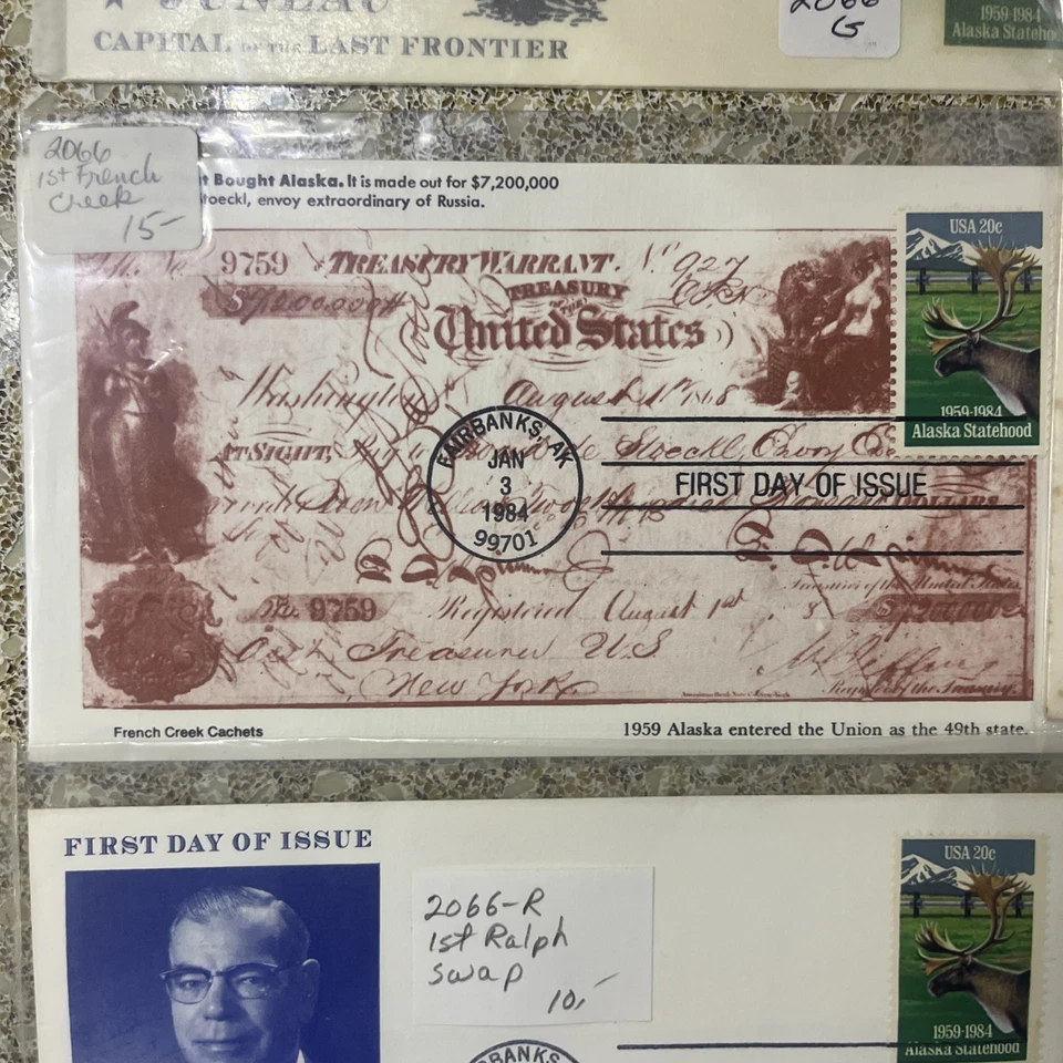 FDC 2066 Cachet Alaska Statehood Lot Of  6 - Image 3 of 4