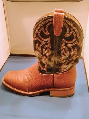 DOUBLE H-GRAHAM BOOTS MEN'S SZ 10 D 11'' USA BISON WIDE SQUARE TOE I.C.E ROPER