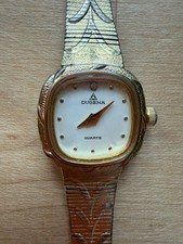 Vintage Dugena Damen-Armbanduhr, Quartz, Goldfarben, 80er Jahre, Seiko Werk