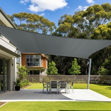 Sun Shade Sail 10x20FT Rectangle Outdoor Canopy Dark Grey Cool Area Cover Patio