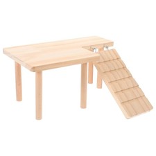 Hamster Platform with Ramp Small Animal Toys Playing Cage Wood Platforms