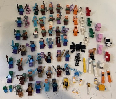 Huge Lot of 84 Figures & 53 Accessories LEGO Minecraft RARE 137 PIECES TOTAL