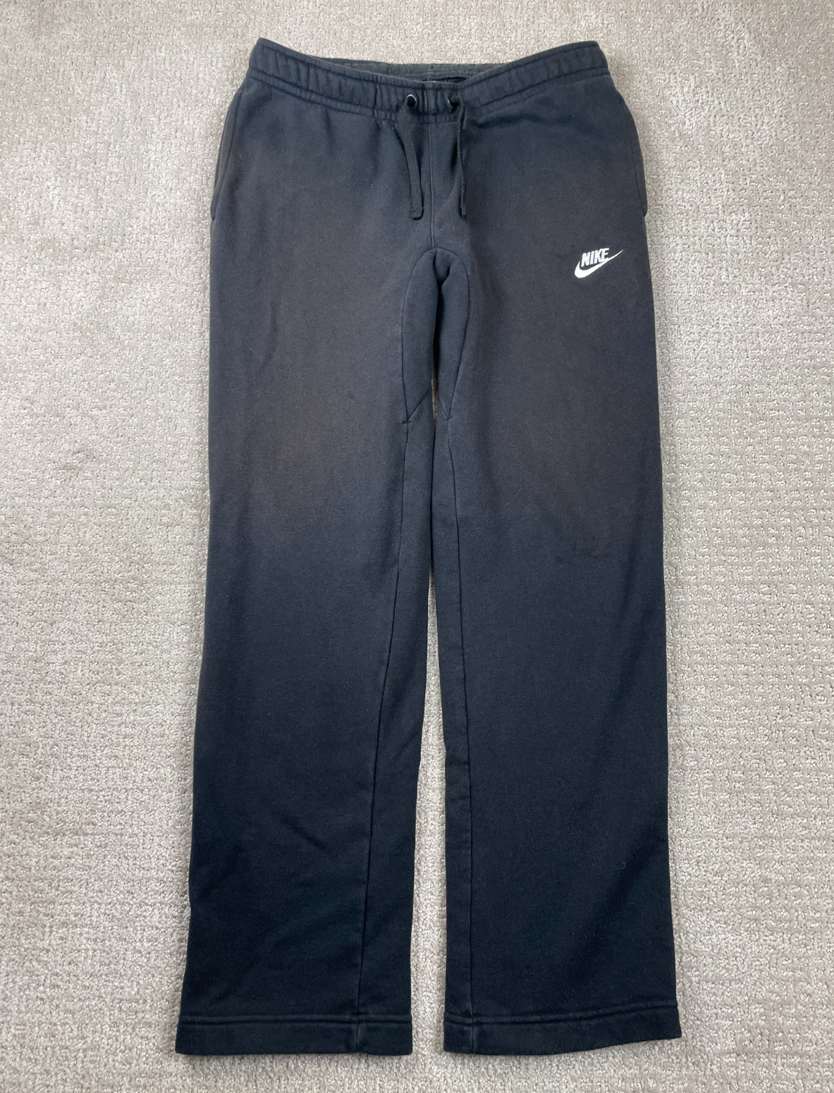 Nike Sweatpants Mens S Black Sportswear Club Fleece Open Hem Training 804395-010