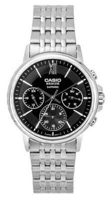 Casio Beside Quarz Lässige Schwarz Zifferblatt BMS-300D-1AV 50M Herrenuhr