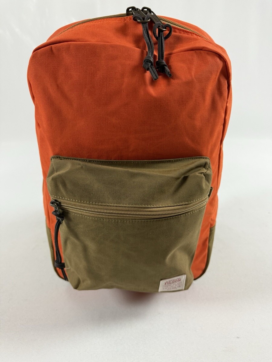 FILSON SURVEYOR 25L BACKPACK DARK TAN/FLAME NWT | eBay