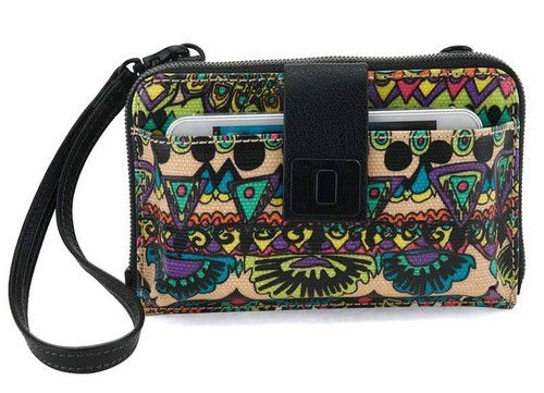 NWT Sakroots SMALL Smartphone Wristlet Crossbody Radiant One World SHIP INTl - Picture 1 of 5