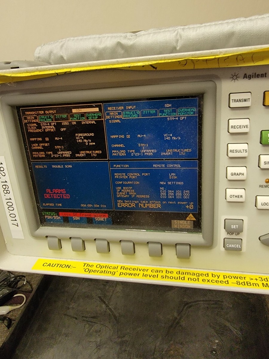 Agilent 37718A OmniBER 718 Analyzer for Parts or Repair for Agilent 37718A OmniBER 718 Analyzer for Parts or Repair for