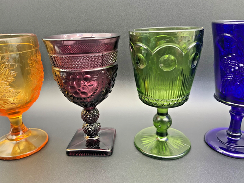 Vintage Glas Multicolor Kelche Konvolut - Bild 3 von 13