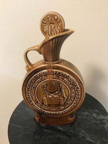 Jim Beam Decanter Centennial 1968 BPOE Elks Club Series Whiskey Bottle Jug - Picture 4 of 6