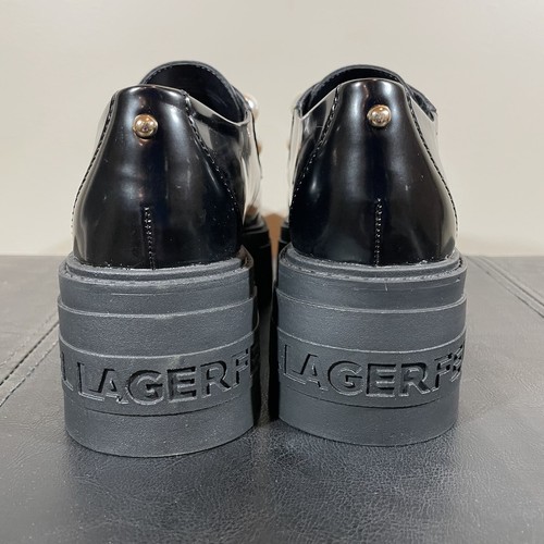 Zapatos de plataforma Oxford Karl Lagerfeld Paris para mujer Raza negros talla 7 medianos EU 37,5 - Imagen 9 de 16