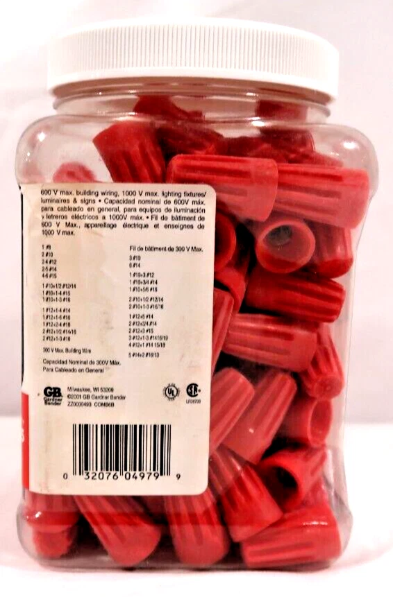 Gardner Bender WireGard 18-8 AWG Twist-On Connector Min 4 #16 Max 2 #10 Qty 125 - Image 3 of 3