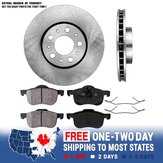 For Volvo S60 S80 V70 XC70 V70 XC AWD Front OE Brake Rotors And Metallic Pads