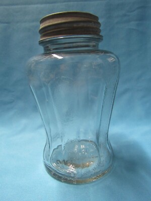 VINTAGE SPEAS U-SAVIT 1 QUART 12 PANEL VINEGAR JAR WITH BALL ZINC LID 