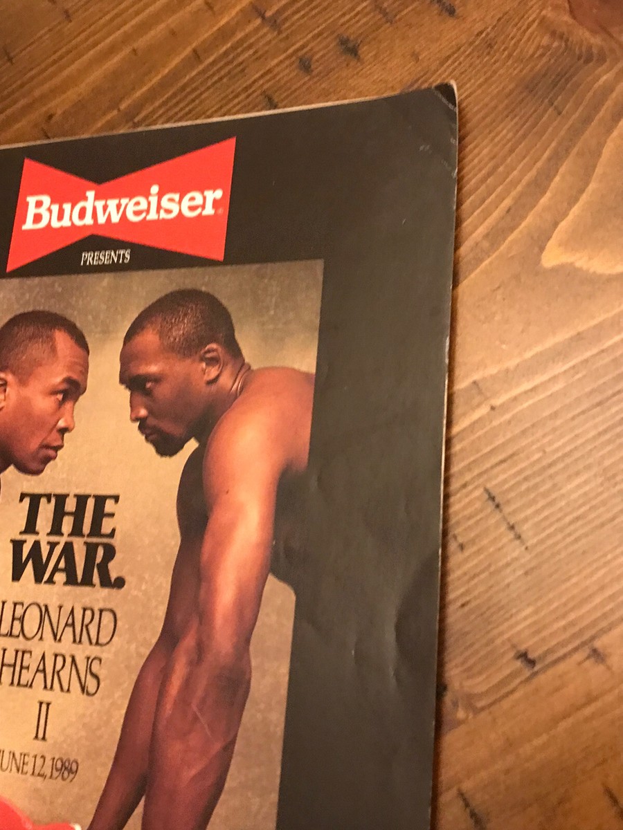 Sugar Ray Leonard vs Tommy Hearns II Vtg Boxing Fight Program With