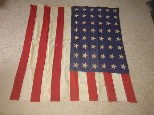 SELTENE FRÜHE ZWEITE WELTKRIEG US FÄHNRICH Nr. 7 48 STERNE große Marineschiffflagge - Bild 14 von 18