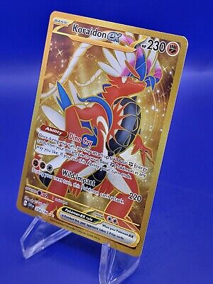 Pokémon TCG Scarlet and Violet Koraidon EX Hyper Rare Gold 254/198 Secret  Rare