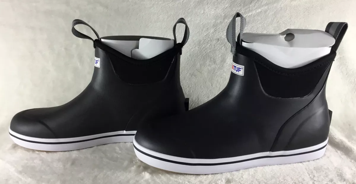 XTRATUF Ankle Deck Boots Men s Size 8 Waterproof Black Explorer