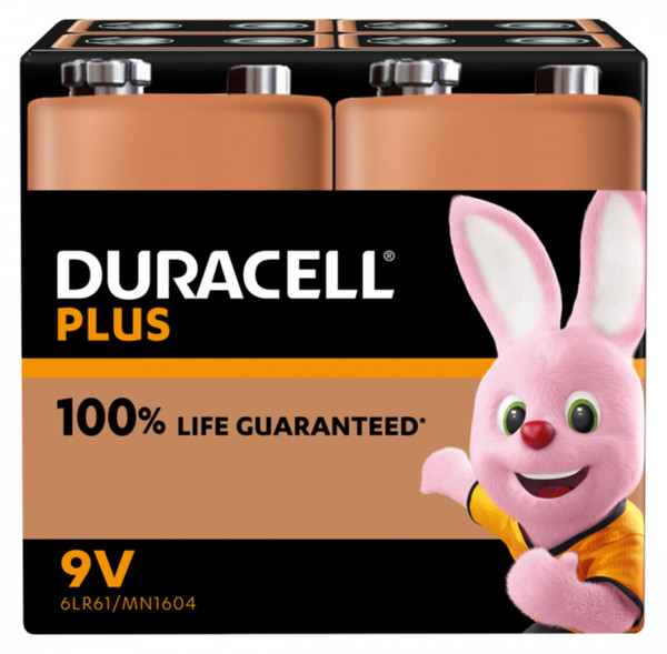 4X Batteria E-Block 9V Di Duracell Plus MN1604-6LR61 In Blister Da 4-image