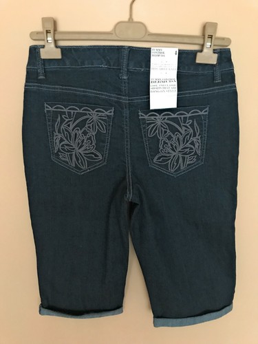 Pantaloncini da donna Style & Co. Bermuda blu controllo pancia taglia US 4 (vita 28 pollici) - Foto 2 di 2