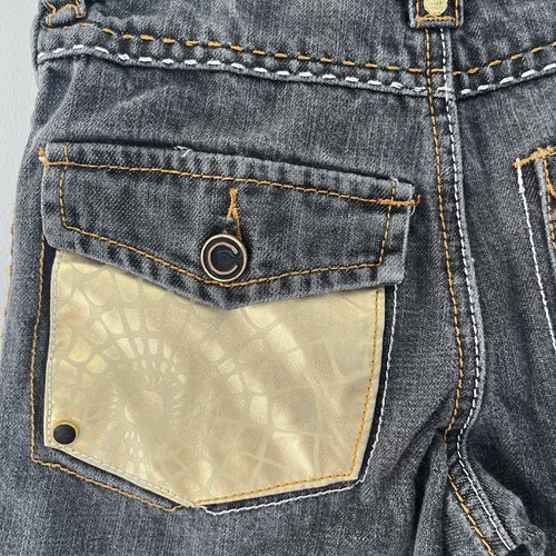 Vintage Kids Coogi Luxe Denim Shorts Gold Dragon Embroidered Size 6 - Picture 6 of 9