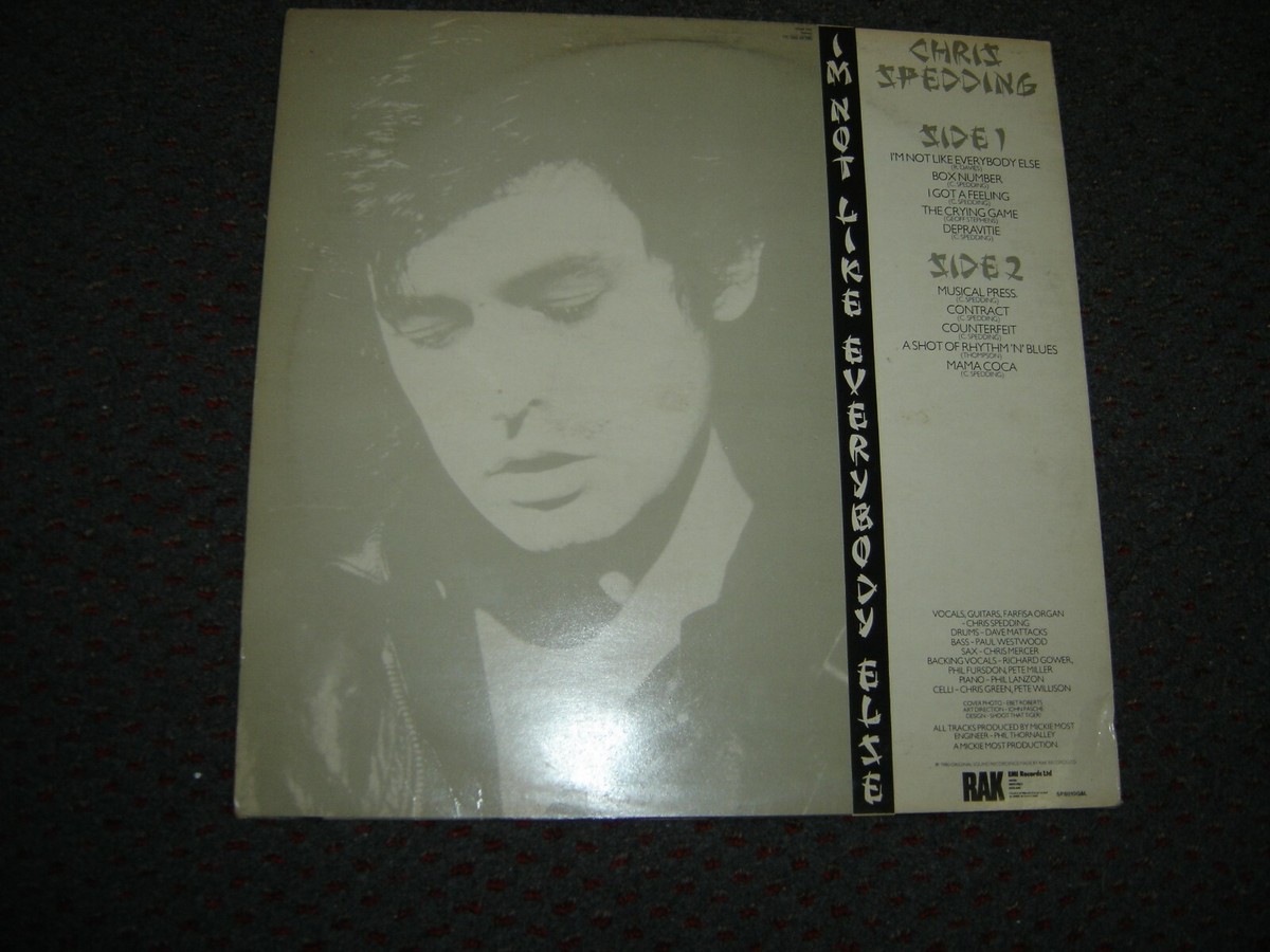 Chris Spedding - I/m Not Like Everybody Else 1980 England