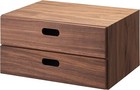 Muji Stucking chest Walnut half drawer 2-drawers W37 x D28 x H18.5cm 12381198