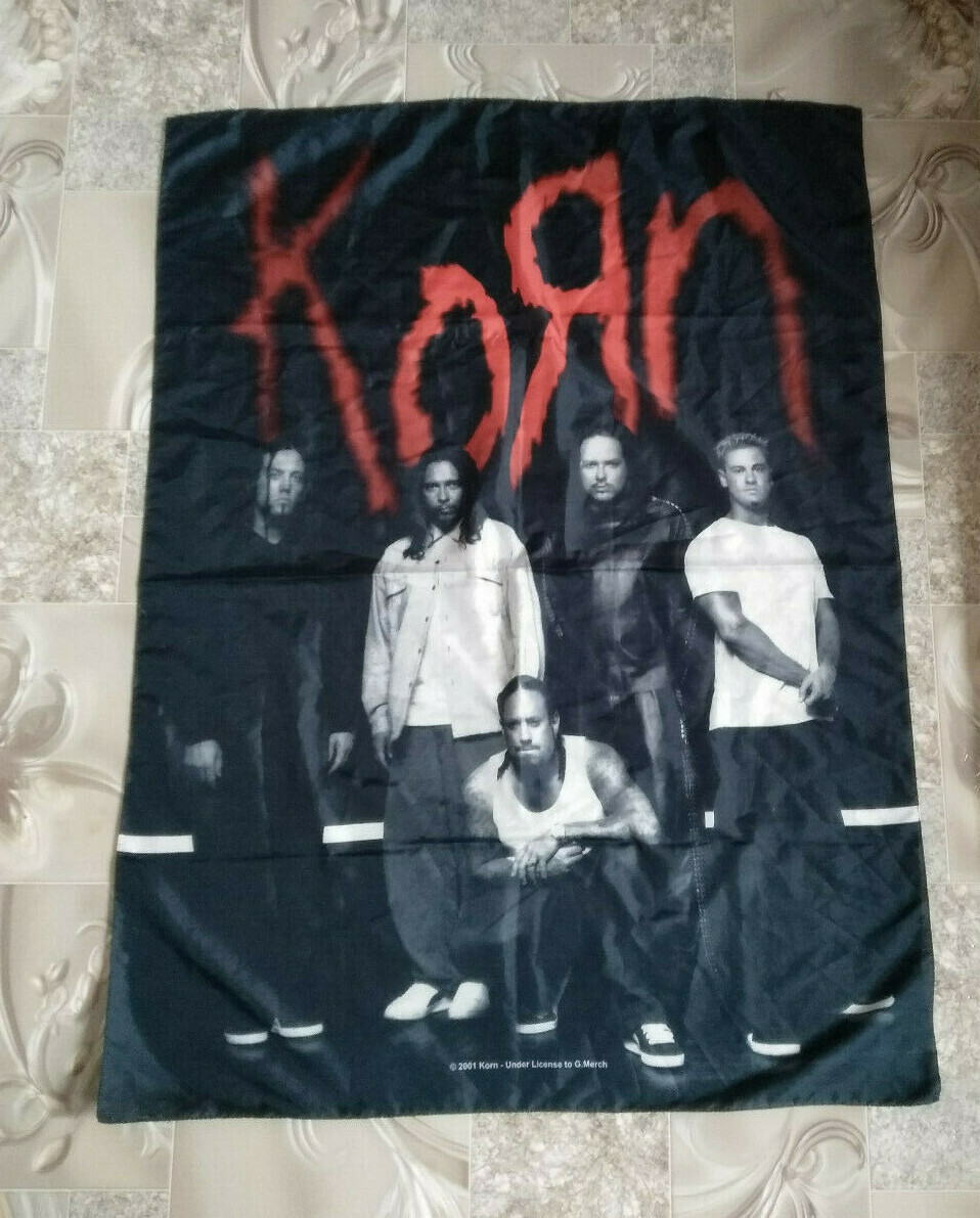 KORN Cloth Poster Promo Wall Banner Flag nu metal band 2001