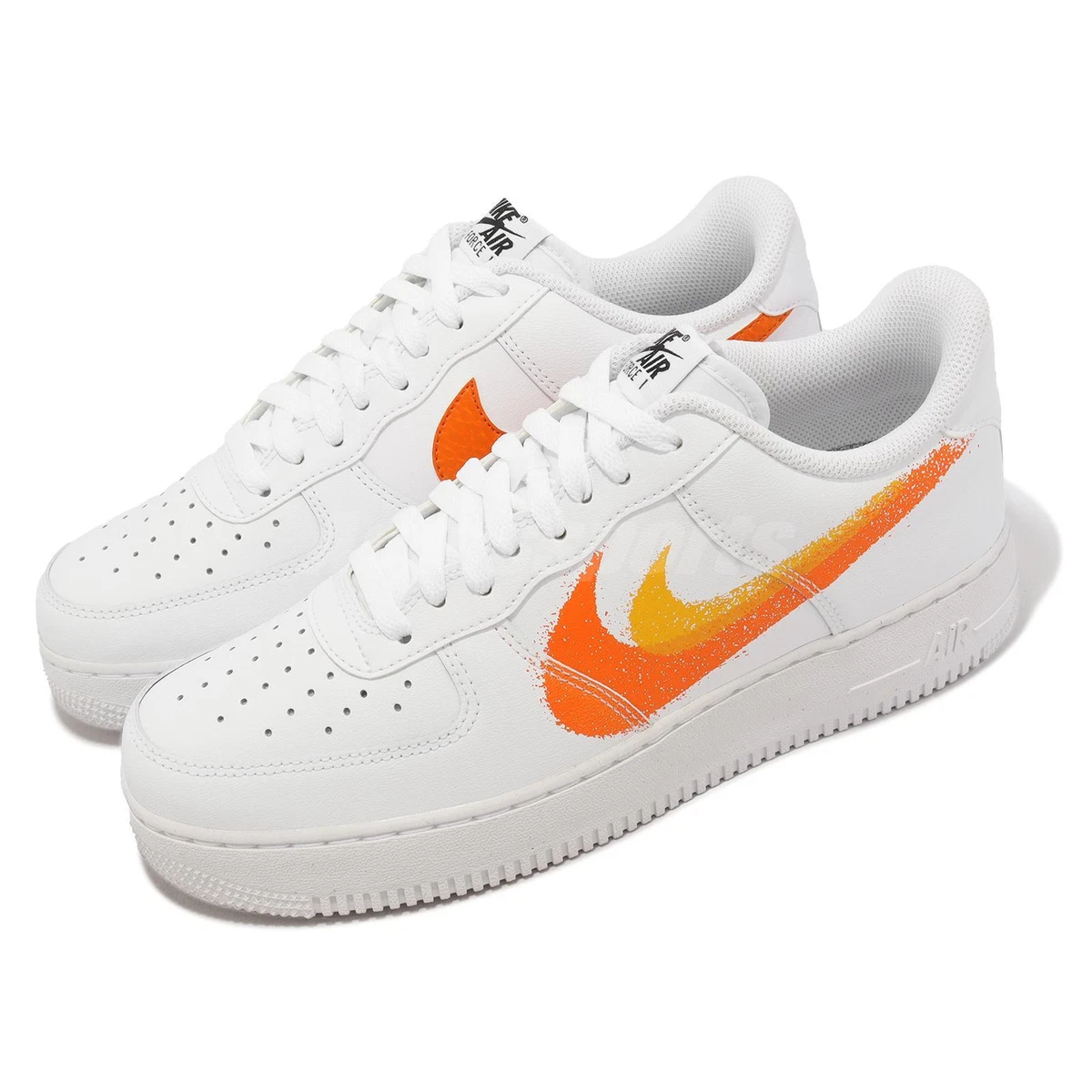 Nike Air Force 1 07 AF1 White Safety Orange Men Unisex Casual Shoes  FJ4228-100